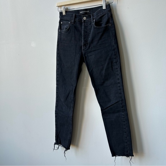 Denim Forum Aritzia The Yoko High Rise Slim Black Size 24 - Picture 7 of 7